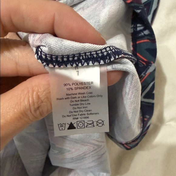 Title Nine Women's Chevron Hillary Dress - Navy and Pink NEW - Picture 8 of 11